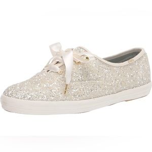 Kate Spade Cream Glitter Keds Size 9